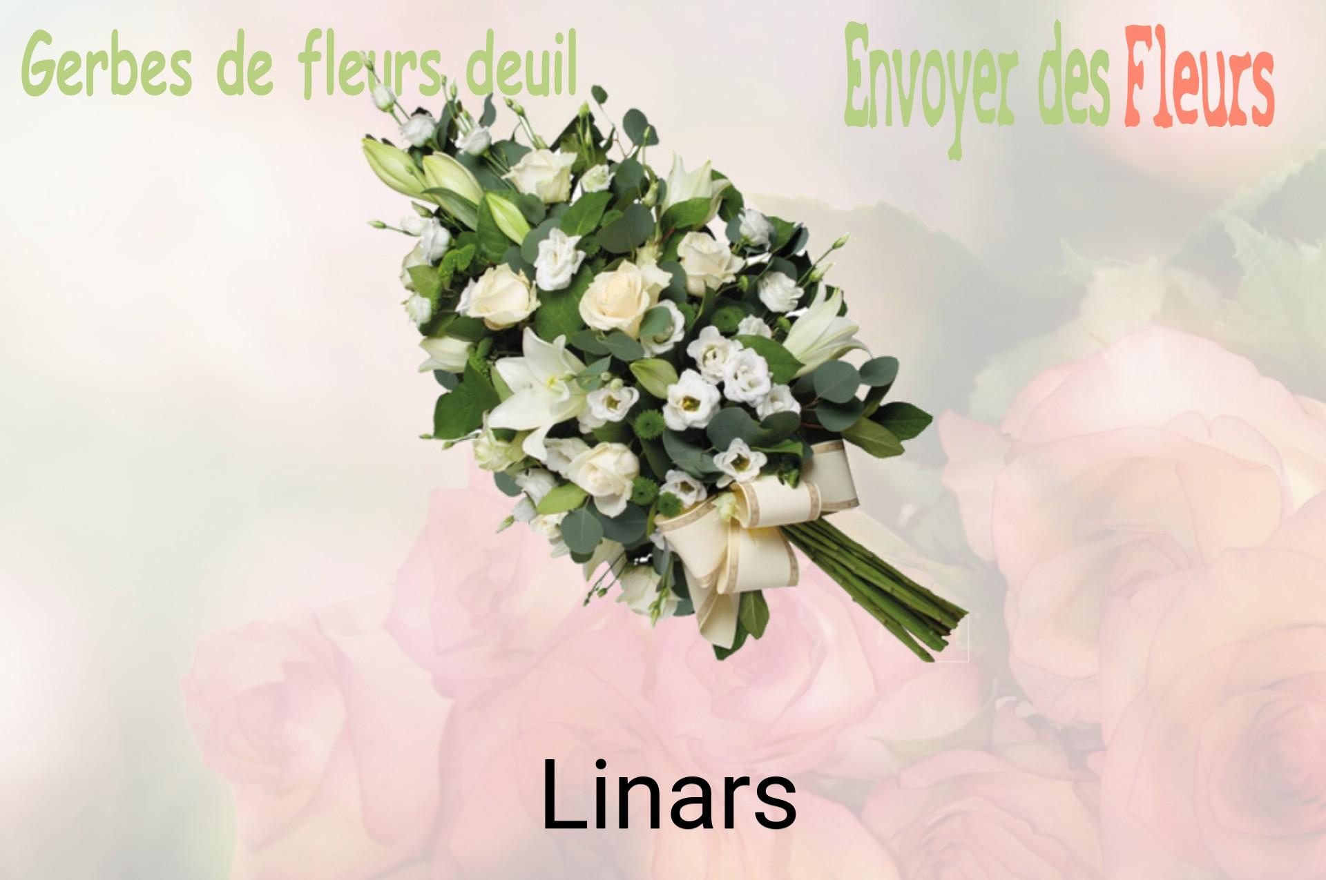 Gerbe de fleurs de deuil livrée à Linars